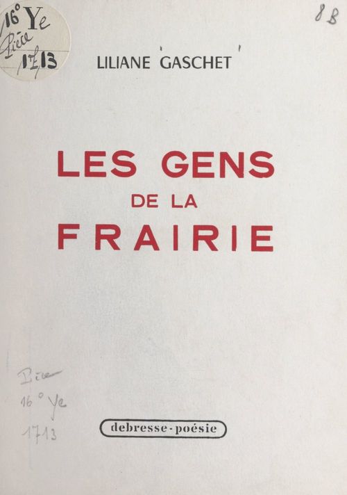 Couverture ebook de Les gens de la frairie, de Liliane Gaschet