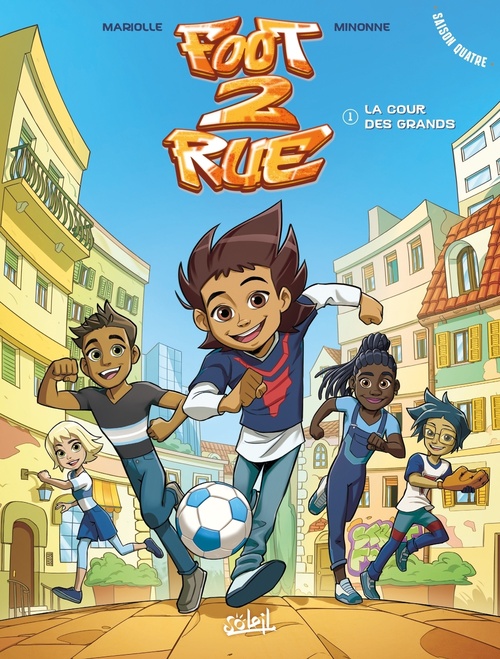 Couverture ebook de Foot 2 Rue Saison 4 T01 - La Cour des grands, de Mathieu Mariolle
