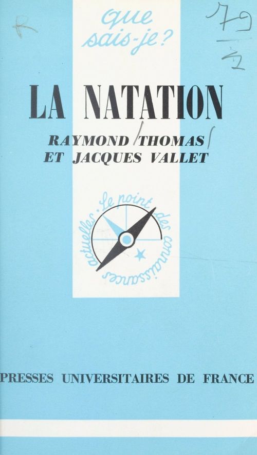 Couverture ebook de La natation, de Raymond Thomas, Jacques Vallet