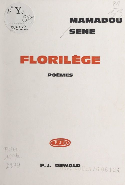 Couverture ebook de Florilège, de Mamadou Sene