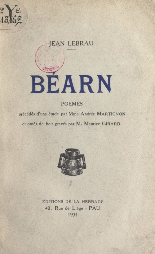 Couverture ebook de Béarn, de Jean Lebrau