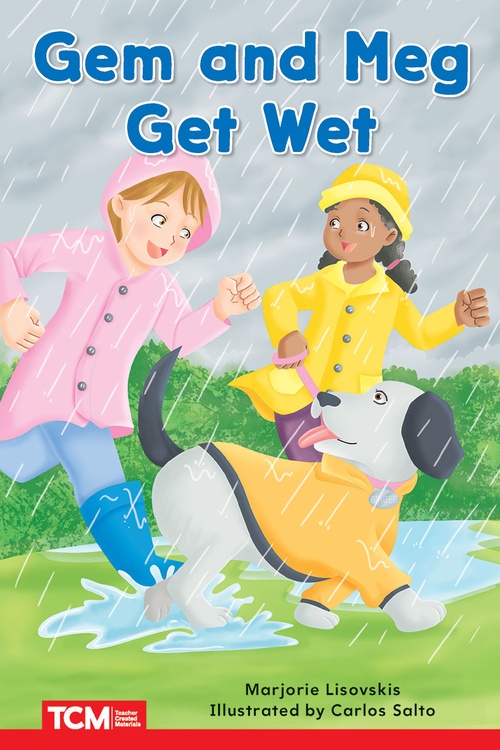 ebook cover of Gem and Meg Get Wet, by Marjorie Lisovskis, Margie Lisovskis
