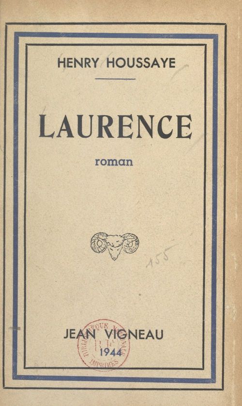 ebook cover of Laurence, by Henry Houssaye