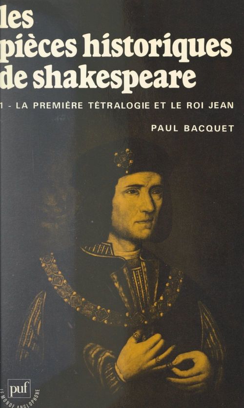 ebook cover of Les pièces historiques de Shakespeare (1), by Paul Bacquet