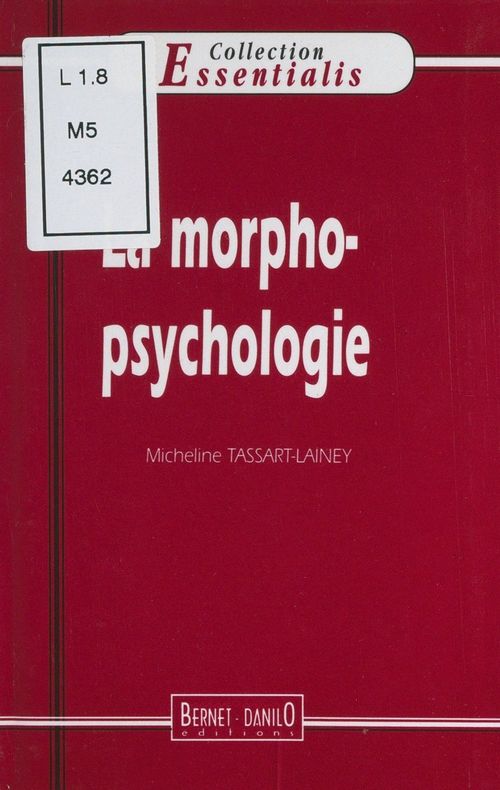 Couverture ebook de La morphopsychologie, de Micheline Tassart-Lainey