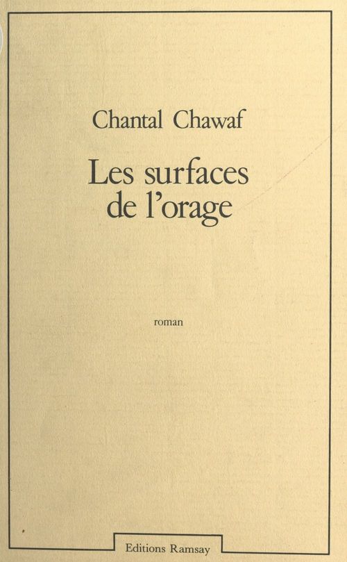 ebook cover of Les surfaces de l'orage, by Chantal Chawaf