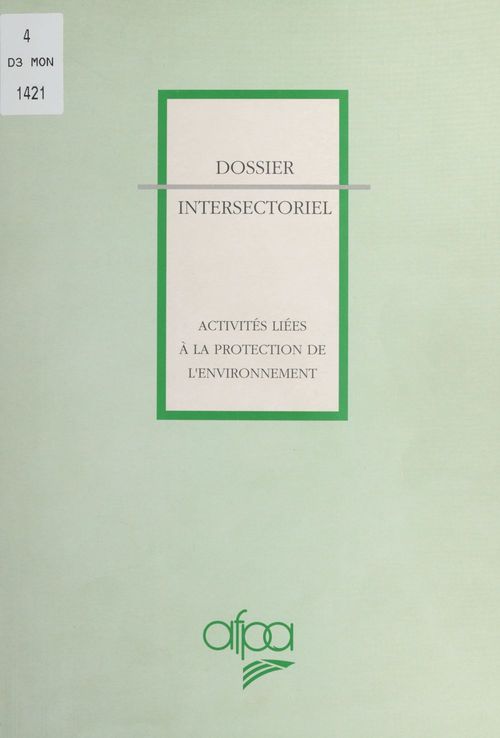 Couverture ebook de Activités liées à la protection de l'environnement, de Association Nationale Pour La Formation