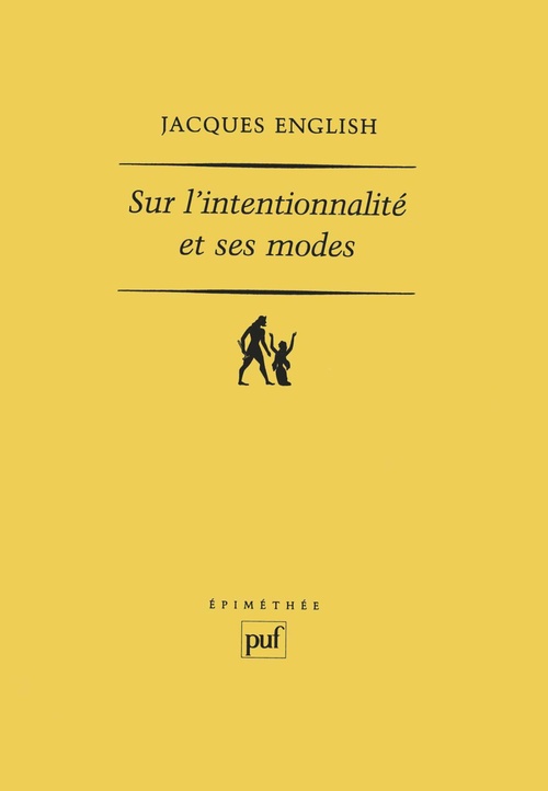 ebook cover of Sur l'intentionnalité et ses modes, by Jacques English