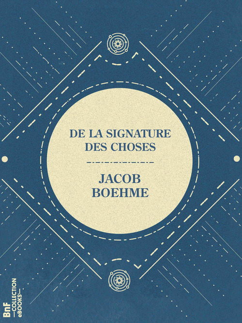Couverture ebook de De la signature des choses, de Jacob Boehme