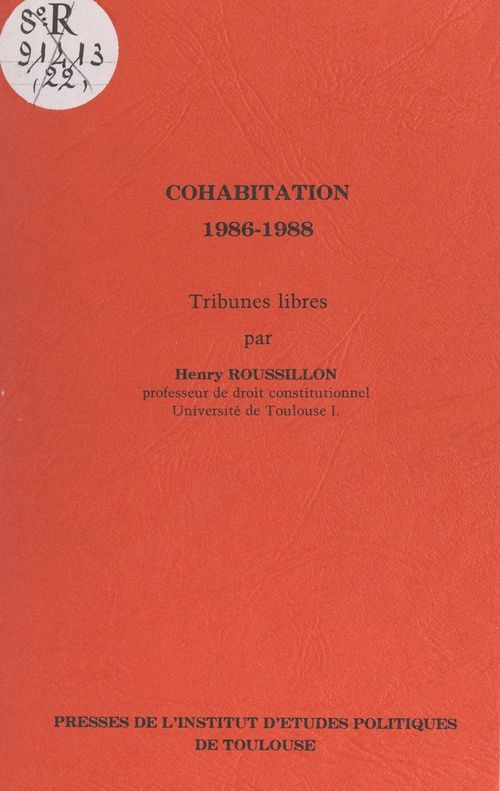 ebook cover of Cohabitation, 1986-1988, by Henry Roussillon