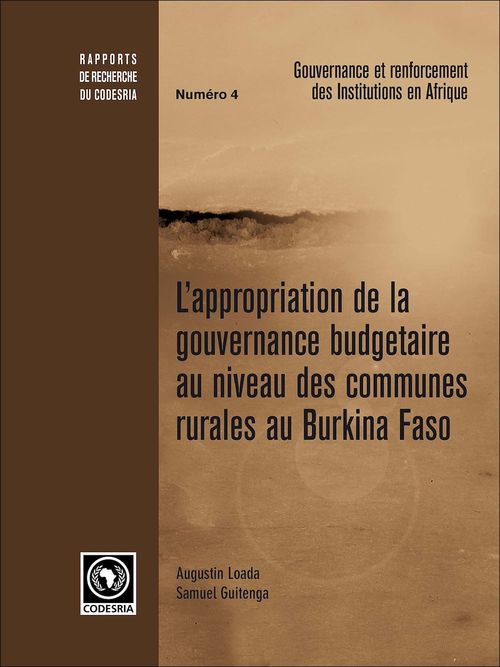 ebook cover of L'appropriation de la gouvernance budgétaire au niveau des communes rurales au Burkina Faso, by Augustin Loada, Samuel Guitenga