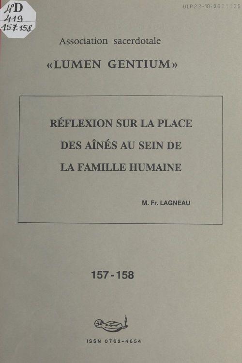 Couverture ebook de Réflexion sur la place des aînés au sein de la famille humaine, de Francois Lagneau
