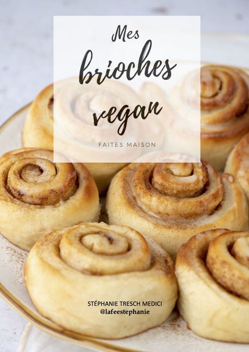 Couverture ebook de Mes brioches vegan faites maison, de Stephanie Tresch