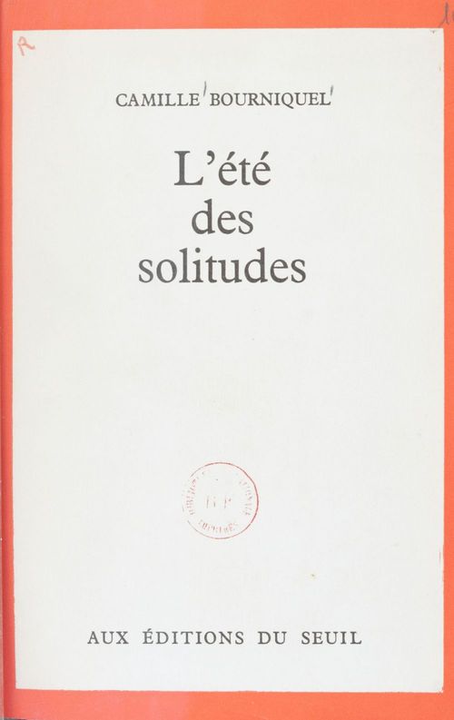 Couverture ebook de L'été des solitudes, de Camille Bourniquel