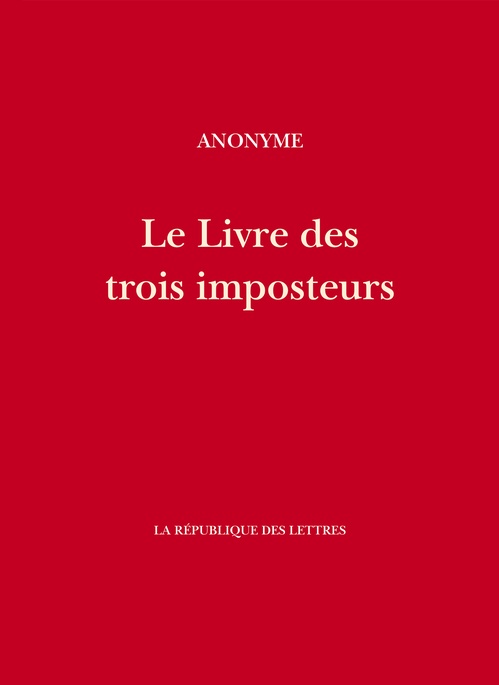 Couverture ebook de Le Livre des trois imposteurs, de Anonyme Anonyme
