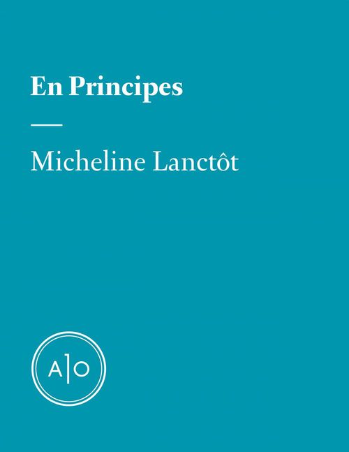 ebook cover of En principes: Micheline Lanctôt, by Micheline Lanctot