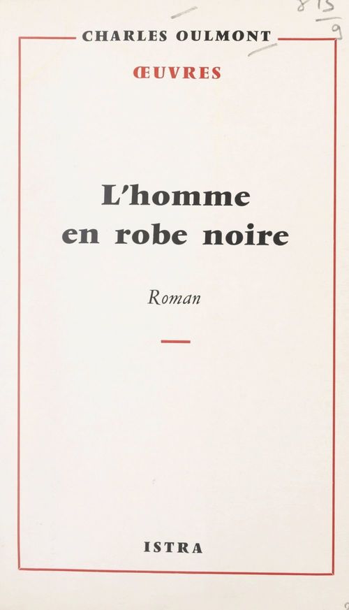 Couverture ebook de L'homme en robe noire, de Charles Oulmont