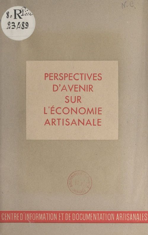 Couverture ebook de Vues d'avenir sur l'économie artisanale, de J. Mayet