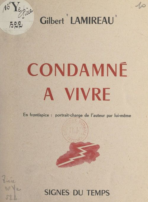 Couverture ebook de Condamné à vivre, de Gilbert Lamireau