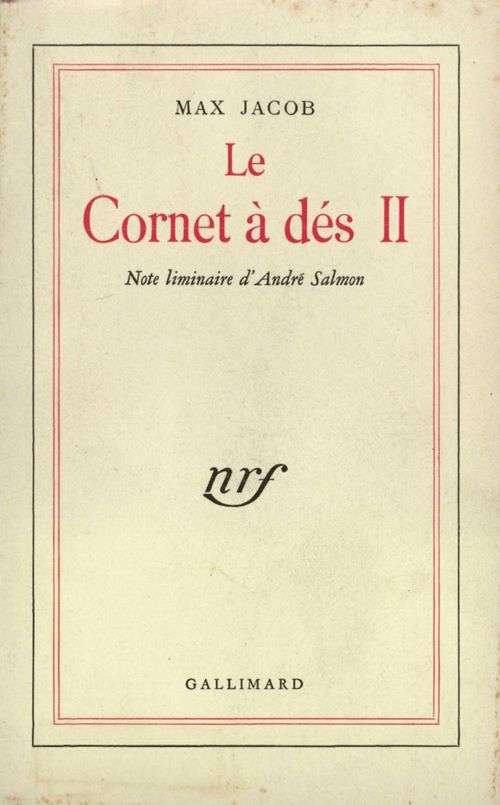 Couverture ebook de Le Cornet à dés (Tome 2). Note liminaire d'André Salmon, de Max Jacob