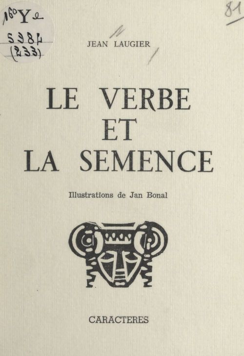 Couverture ebook de Le verbe et la semence, de Jean Laugier