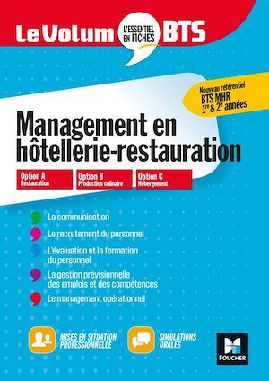 Couverture ebook de Le Volum' BTS - MHR - Management de l'hôtellerie-restauration - Révision et entraînement, de Corinne Hacquemand, Denis Courtiade