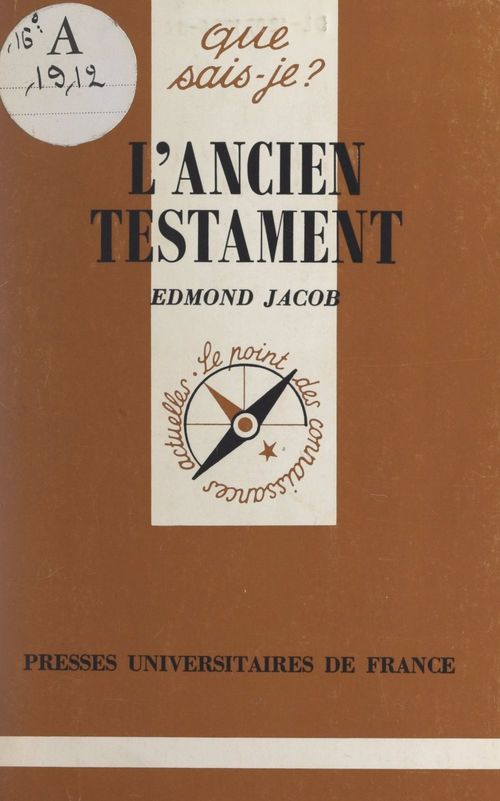 ebook cover of L'Ancien Testament, by Edmond Jacob
