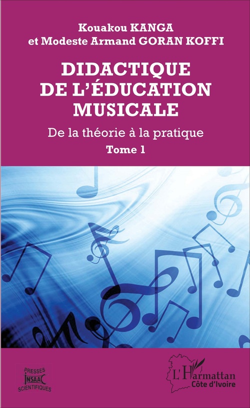 Couverture ebook de Didactique de l'éducation musicale, de Modeste Goran Koffi, Kouakou Kanga