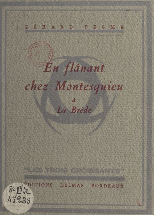 Couverture ebook de En flânant chez Montesquieu à La Brède, de Gerard Pesme