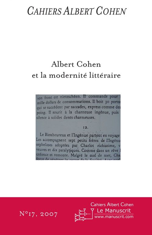 ebook cover of Cahiers Albert Cohen N°17, by Philippe Zard