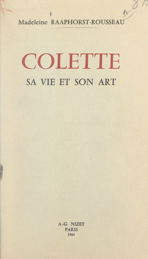 ebook cover of Colette, by Madeleine Raaphorst-Rousseau