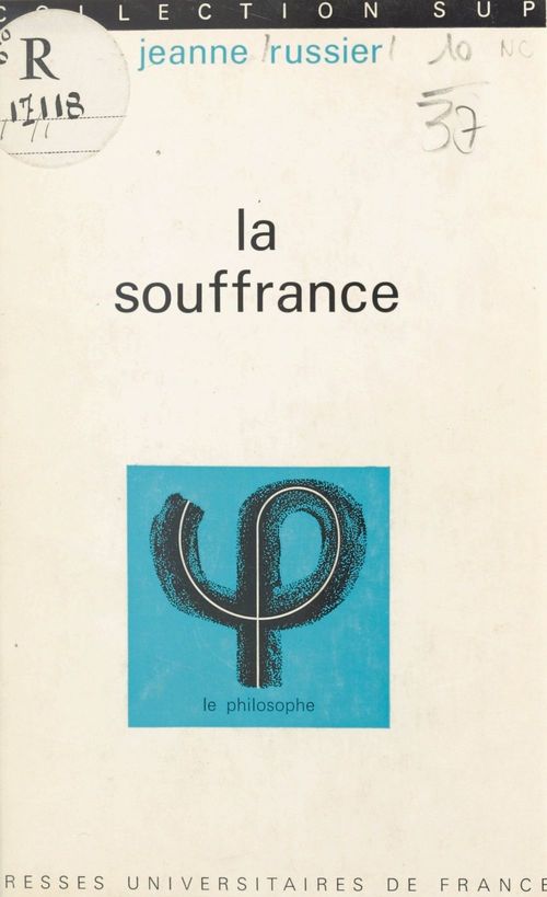 Couverture ebook de La souffrance, de Jeanne Russier