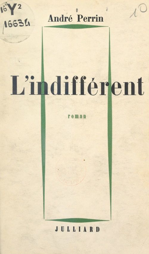 ebook cover of L'indifférent, by Andre Perrin