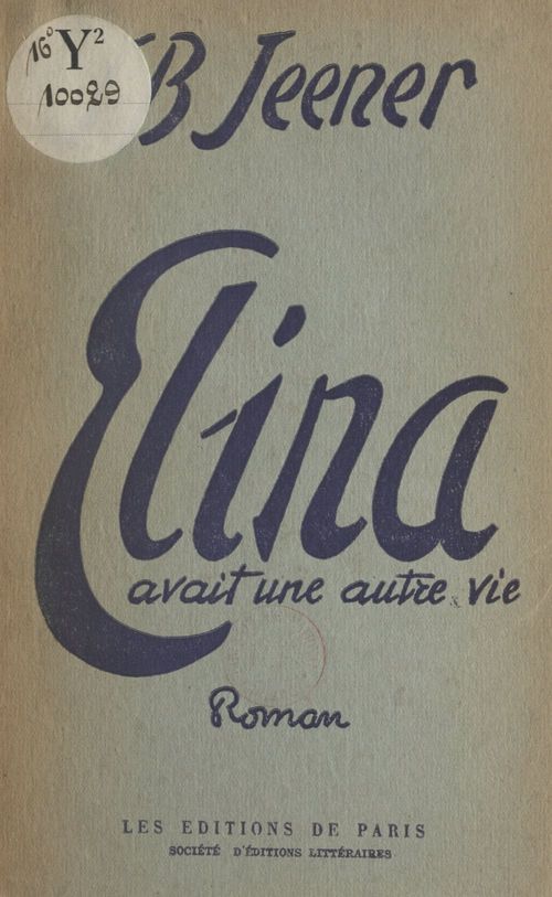 ebook cover of Elina avait une autre vie, by Jean Baptiste Jeener