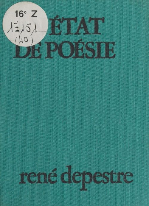 Couverture ebook de En état de poésie, de Rene Depestre