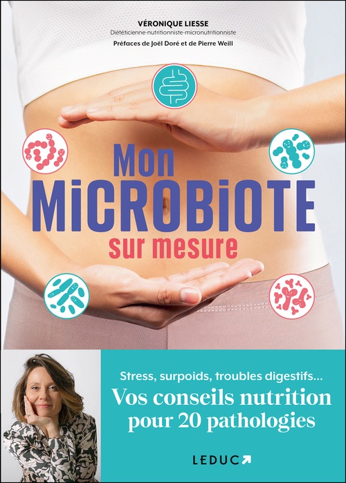 Couverture ebook de Mon microbiote sur mesure, de Véronique Liesse