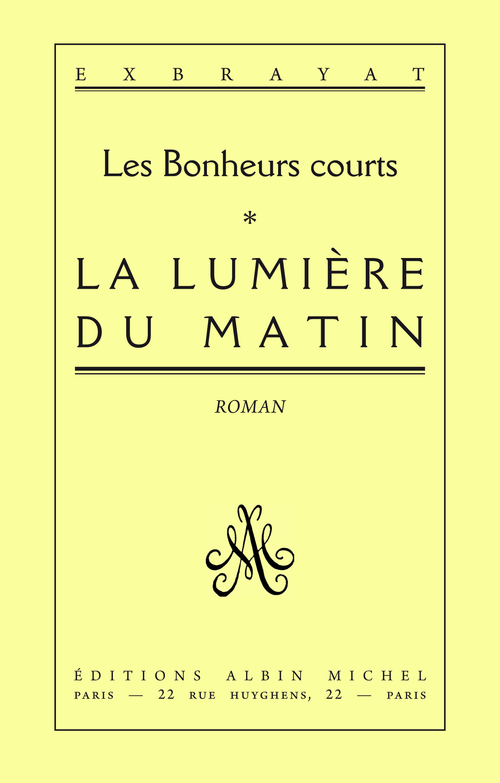 ebook cover of La Lumière du matin, by Charles Exbrayat