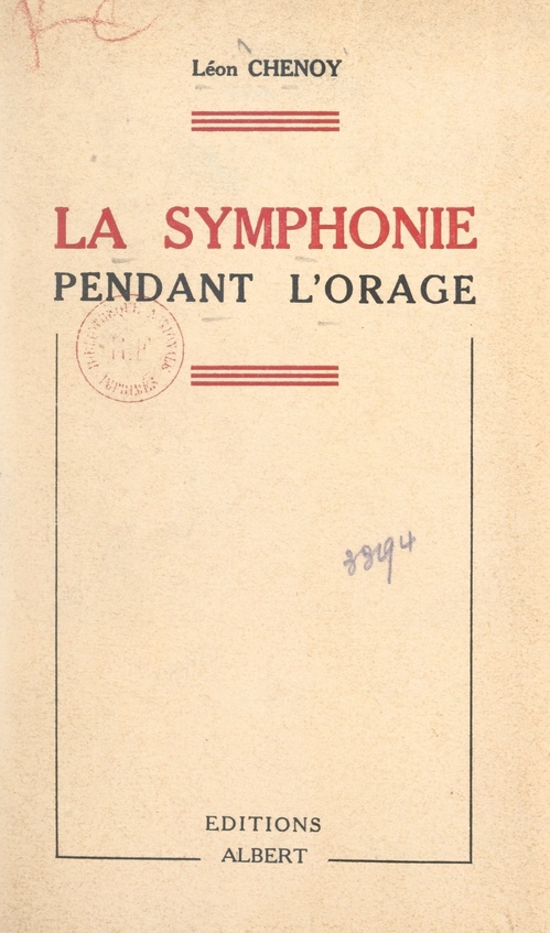 ebook cover of La symphonie pendant l'orage, by Leon Chenoy