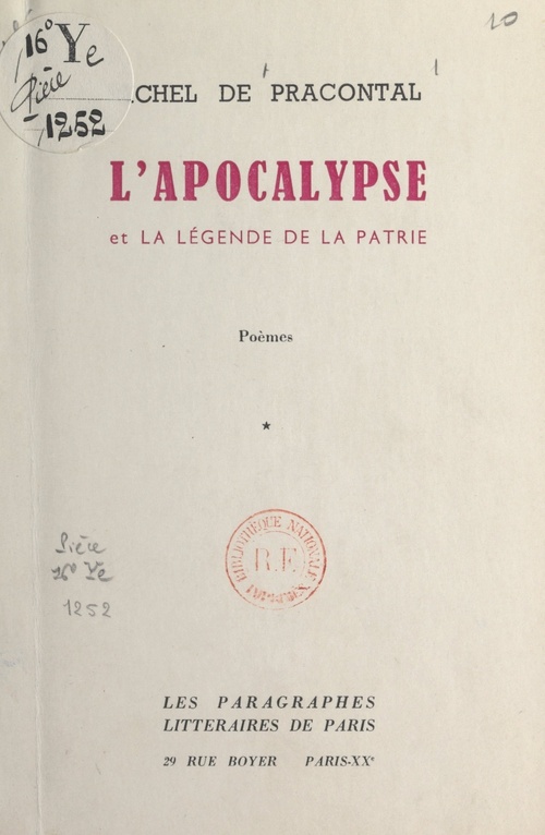 Couverture ebook de L'apocalypse et La légende de la patrie, de Michel De Pracontal