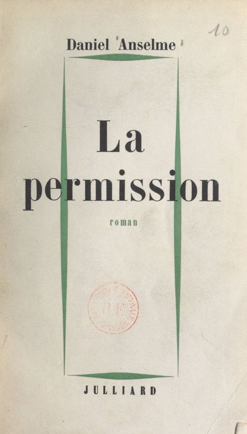 ebook cover of La permission, by Daniel Anselme