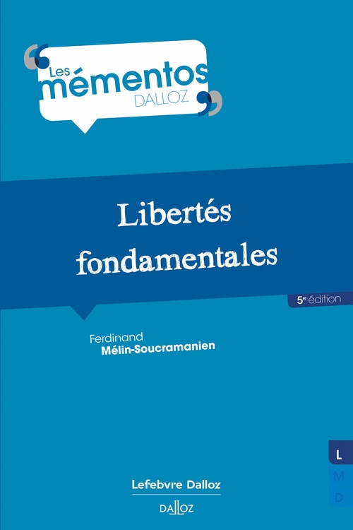 ebook cover of Libertés fondamentales 5ed, by Ferdinand Mélin-Soucramanien