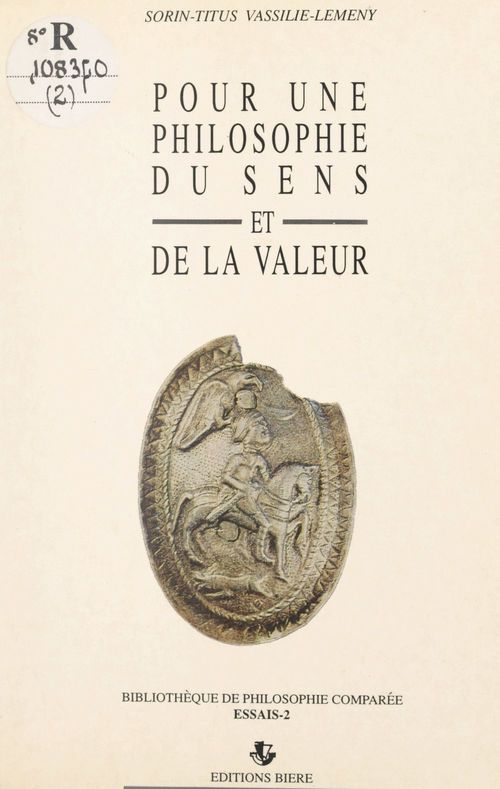 ebook cover of Pour une philosophie du sens et de la valeur, by Sorin-Titus Vassilie-Lemeny