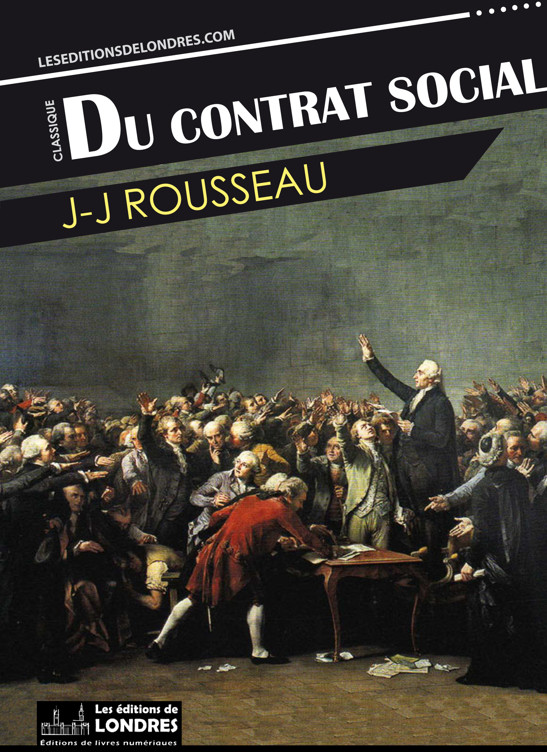 Couverture ebook de Du contrat social, de Jean-Jacques Rousseau
