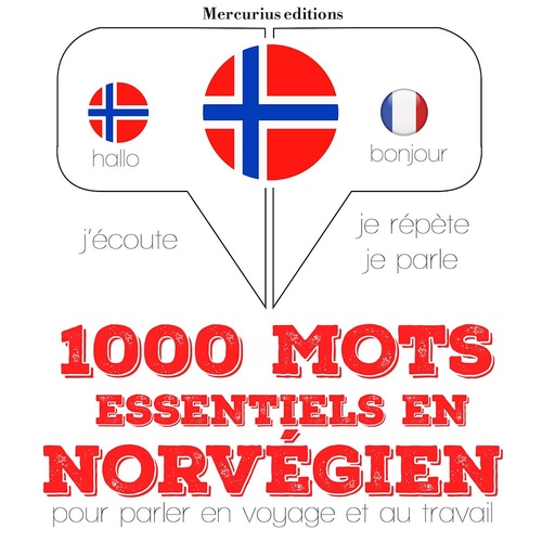 Couverture audiobook de 1000 mots essentiels en norvégien, de Jm Gardner