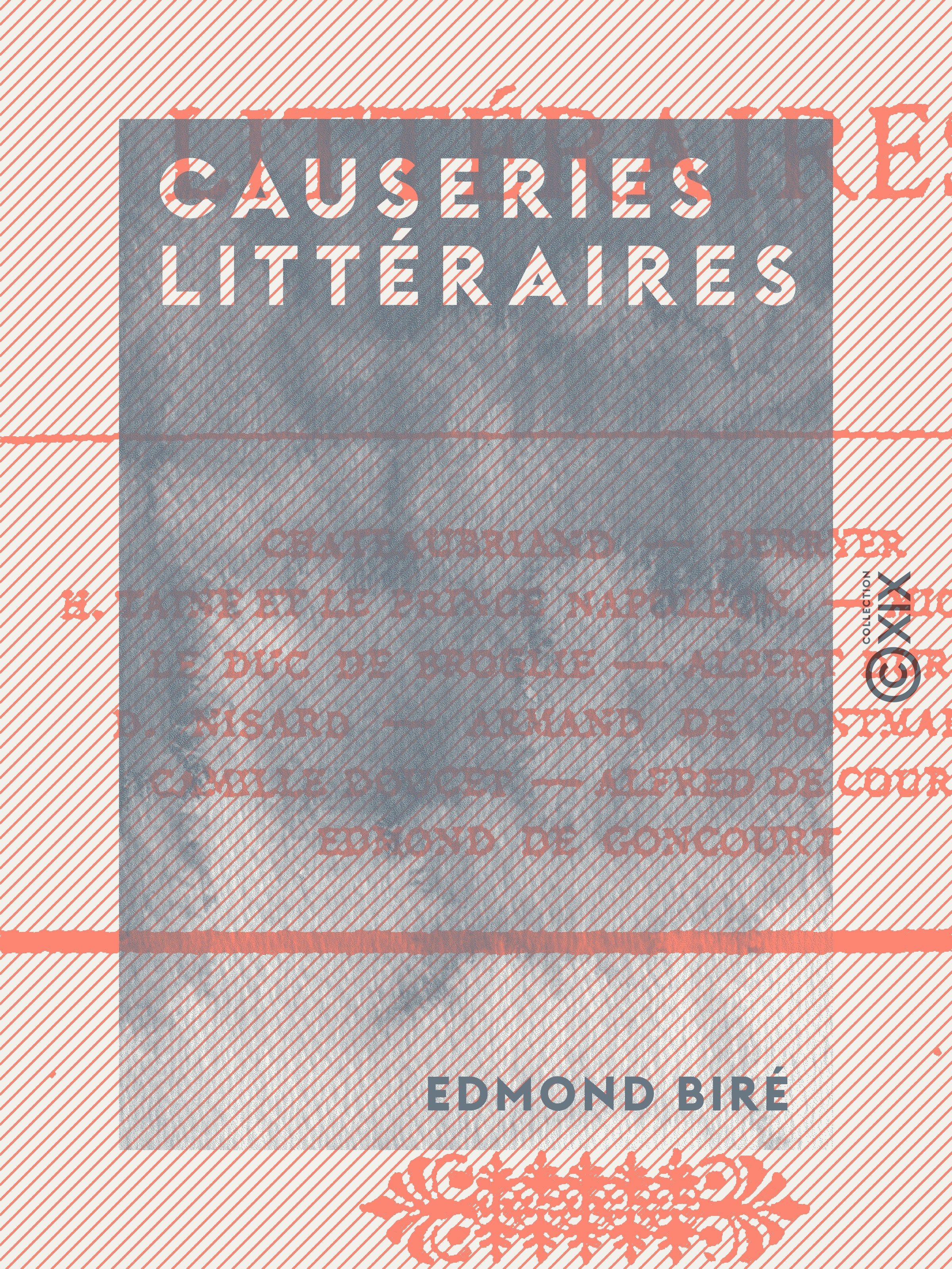 ebook cover of Causeries littéraires, by Edmond Bire