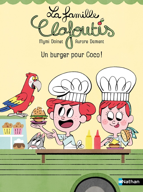 Couverture ebook de La famille Clafoutis - Un burger pour Coco, de Mymi Doinet