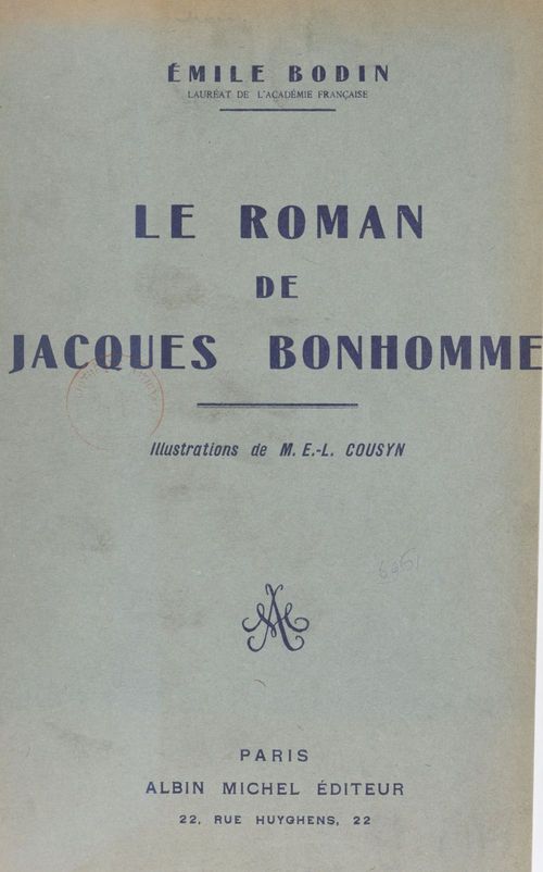ebook cover of Le roman de Jacques Bonhomme, by Emile Bodin