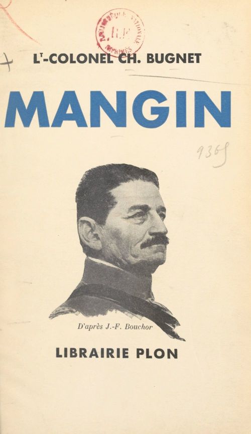 Couverture ebook de Mangin, de Charles Bugnet
