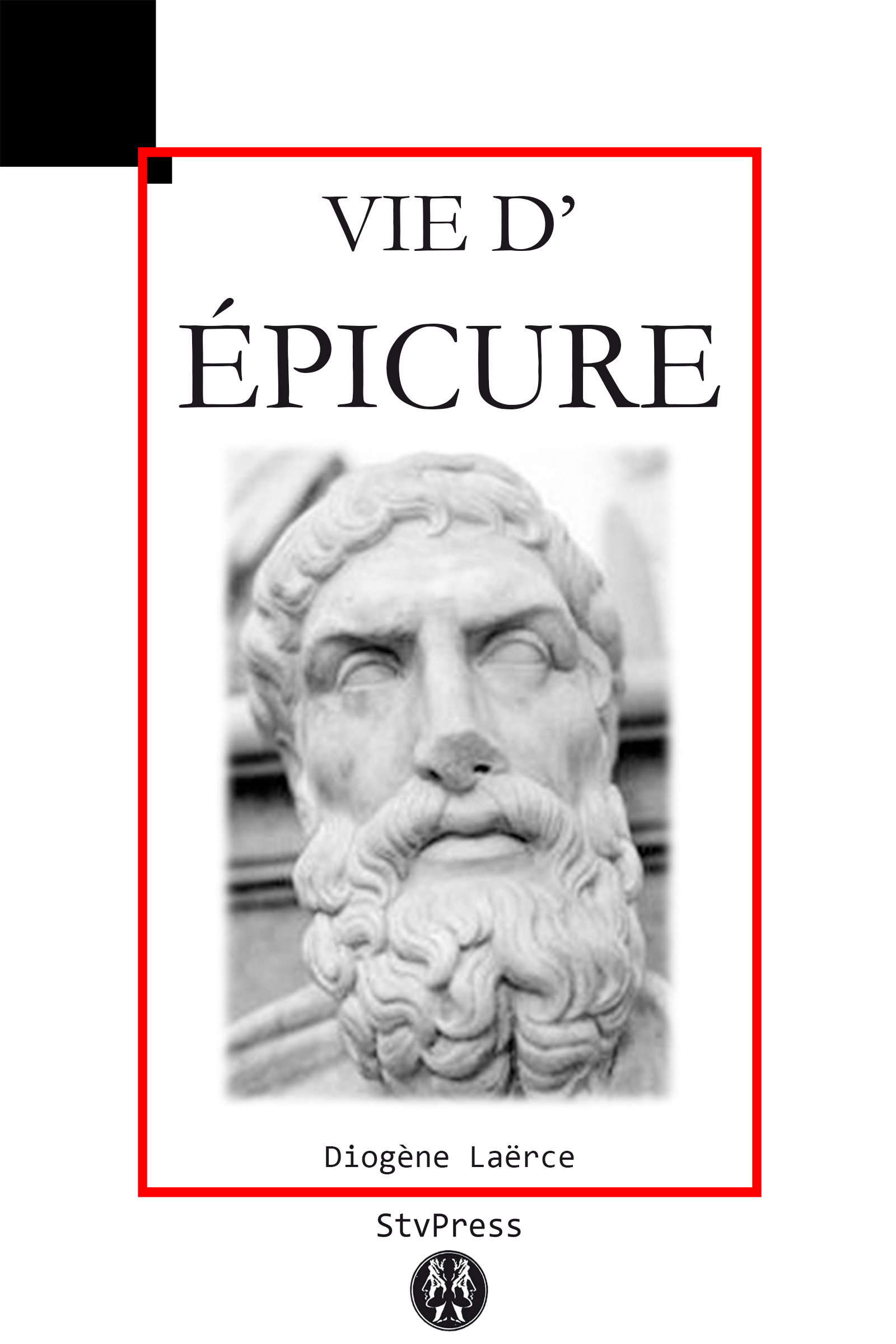 Couverture ebook de Vie d'Epicure, de Diogene  Laerce