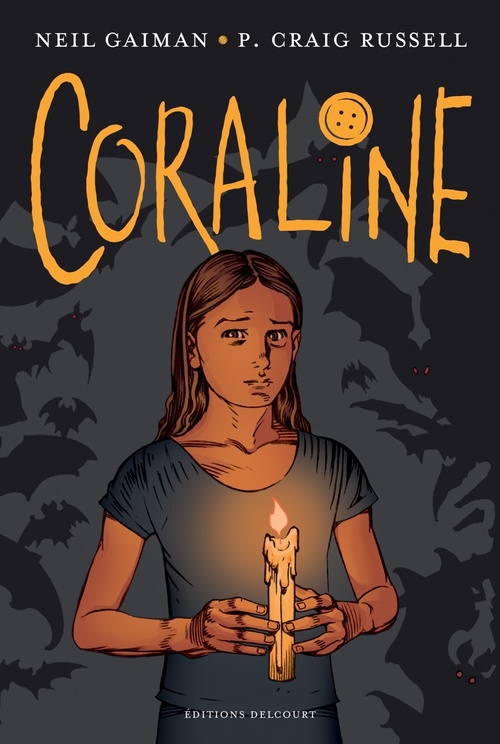 Couverture ebook de Coraline, de Neil Gaiman, P. Craig Russell